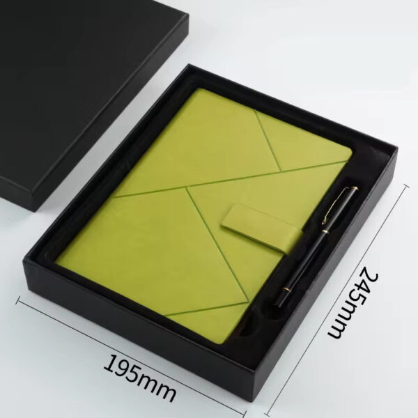 Round buckle notebook + pen gift set 2 in 1 with gift box and bag - Image 3