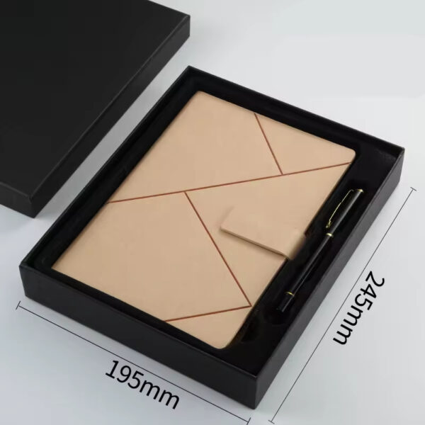 Round buckle notebook + pen gift set 2 in 1 with gift box and bag - Image 6