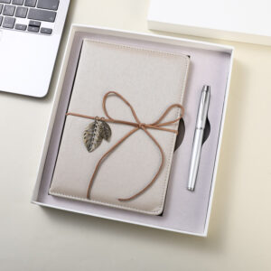 A5 perfect binding notebook + pen gift set 2 in 1 with gift box and bag