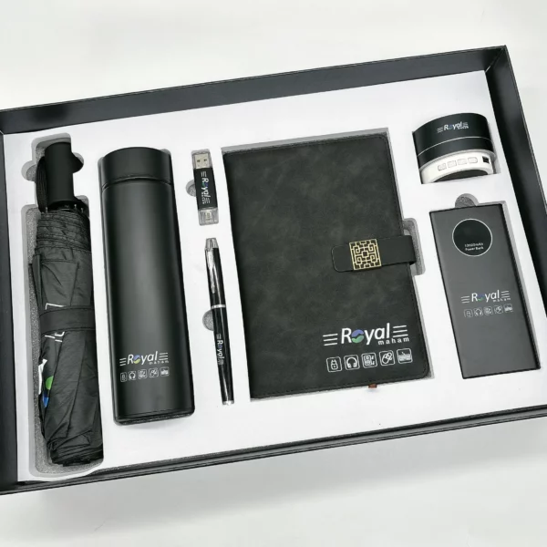 Ultimate Executive Tech & Hydration Set: 304 SS Bottle, Automatic Umbrella, Metal Pen, 16GB Type-C/PC USB, 10000mAh Power Bank Gift set - Image 8