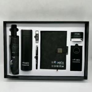 Ultimate Executive Tech & Hydration Set: 304 SS Bottle, Automatic Umbrella, Metal Pen, 16GB Type-C/PC USB, 10000mAh Power Bank Gift set