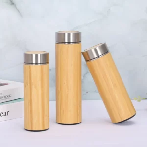 High quality stainless steel 500ML wood bottle
