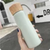 Wood lid smooth face bottle