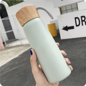 Wood lid smooth face bottle