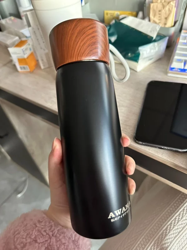 Wood lid smooth face bottle - Image 6