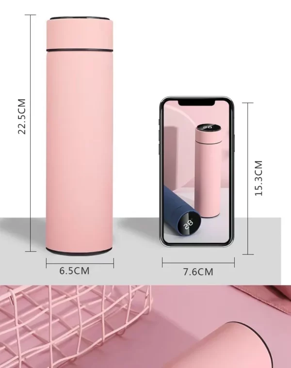 Vacuum cup with temperature display 500ML steel stainless laser logo - Image 5