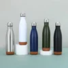 Wood base slim lookg 304 stainless steel bottle