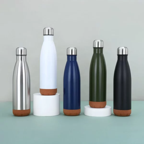 Wood base slim lookg 304 stainless steel bottle