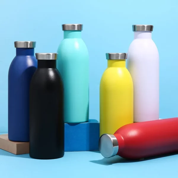 Slim lookg 304 stainless steel bottle with large cap - Image 2