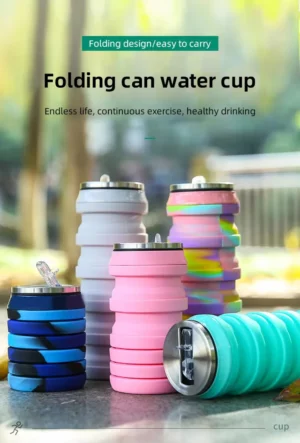 Foldable insteresting bottle small space silicon bottle