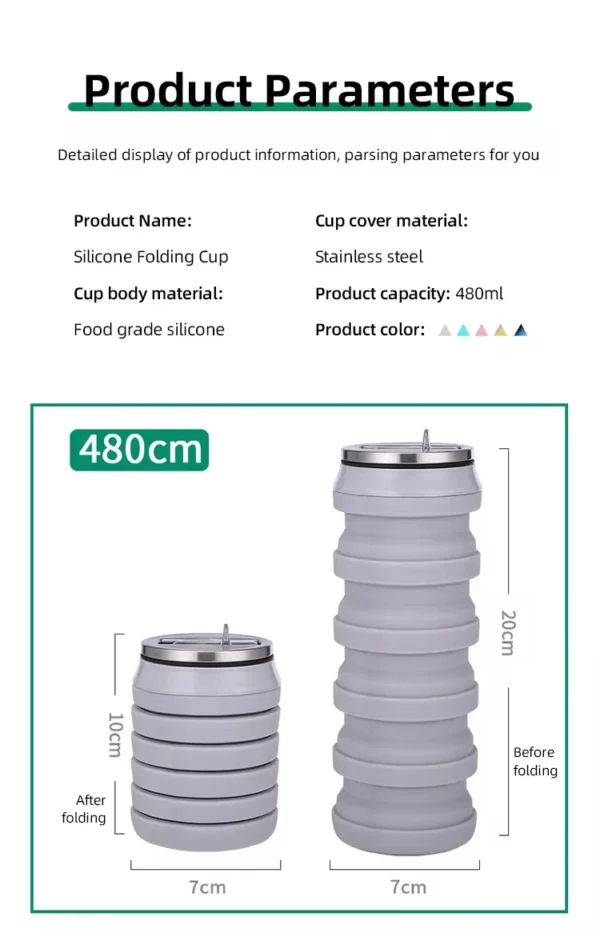 Foldable insteresting bottle small space silicon bottle - Image 9