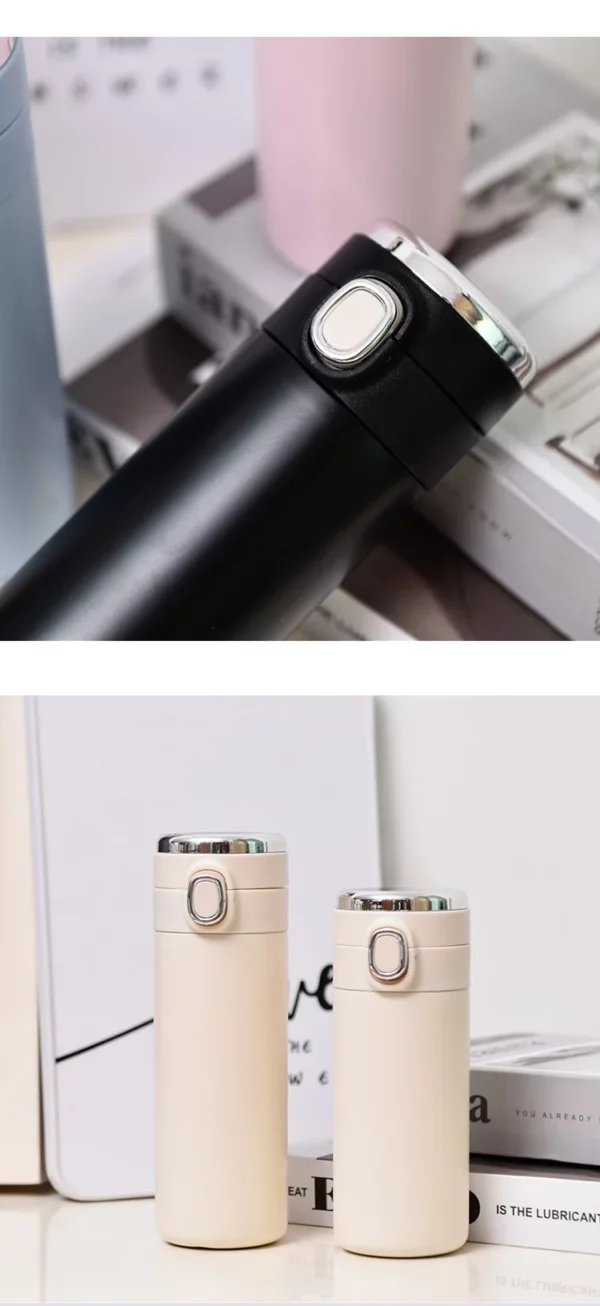 304 steel stainless bottle with press buckle - Image 4