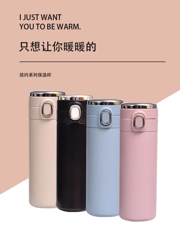 304 steel stainless bottle with press buckle - Image 5