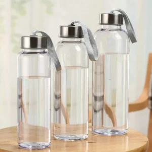 Transparent plastic light weight bottle