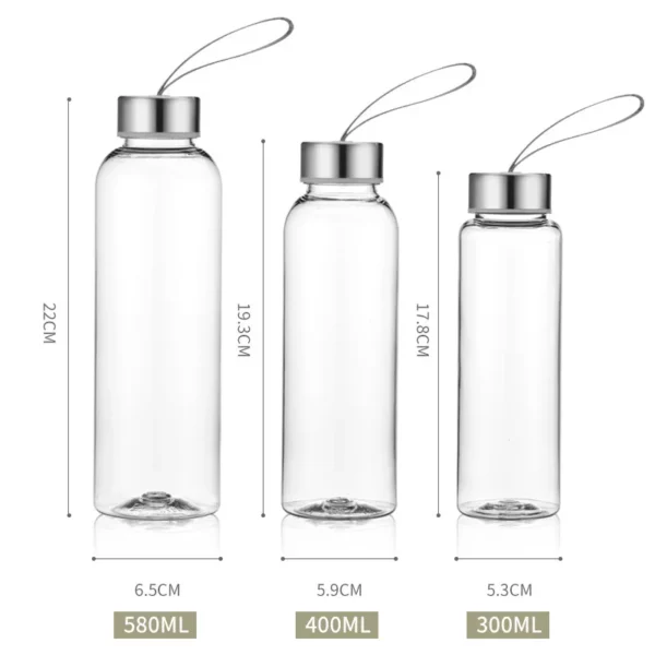 Transparent plastic light weight bottle - Image 2