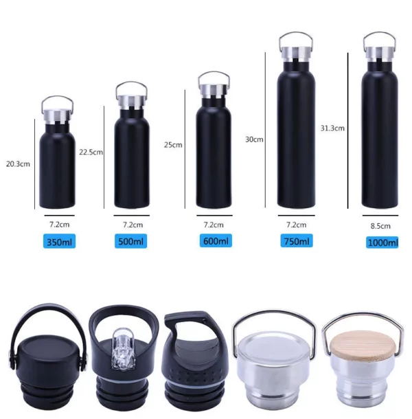 304 steel stainless bottle with handle - Image 7