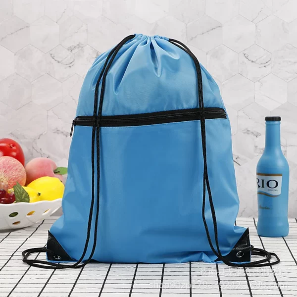 210D Polyester Drawstring Bag - 32x42cm Compact Carryall - Image 5