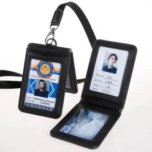 Premium Cattlehide Leather Badge Holder - 10.9*7.7cm (Elegant & Durable)