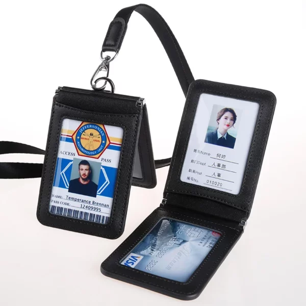 Premium Cattlehide Leather Badge Holder - 10.9*7.7cm (Elegant & Durable) - Image 2