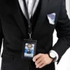 Premium Cattlehide Leather Badge Holder - 10.9*7.7cm (Elegant & Durable) - Image 4