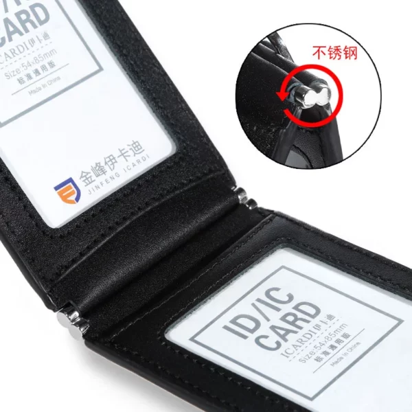 Premium Cattlehide Leather Badge Holder - 10.9*7.7cm (Elegant & Durable) - Image 5