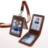 Premium Cattlehide Leather Badge Holder - 10.9*7.7cm (Elegant & Durable) - Image 8