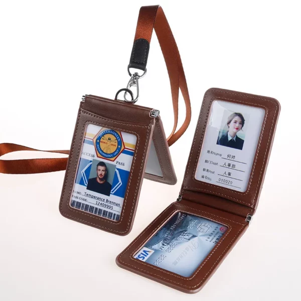 Premium Cattlehide Leather Badge Holder - 10.9*7.7cm (Elegant & Durable) - Image 8
