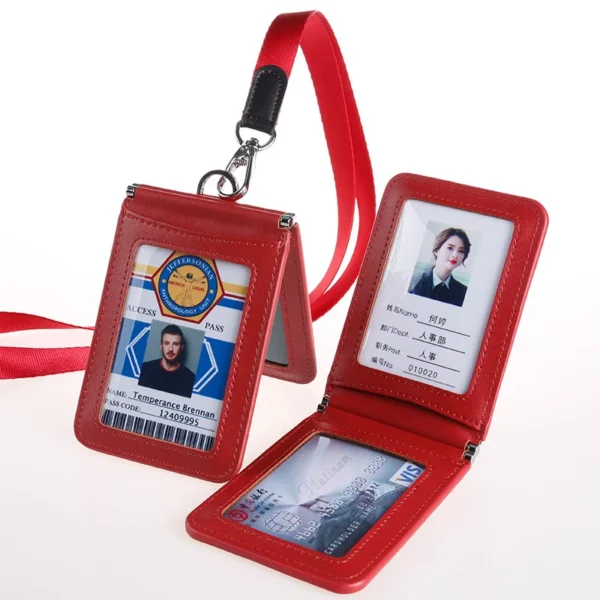 Premium Cattlehide Leather Badge Holder - 10.9*7.7cm (Elegant & Durable) - Image 9