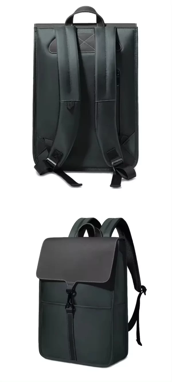 Black/White PVC Compact Carry Bag - 30x19x12cm, 0.17KG - Image 4
