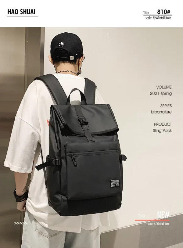 Lightweight Nylon Laptop Backpack - Image 7