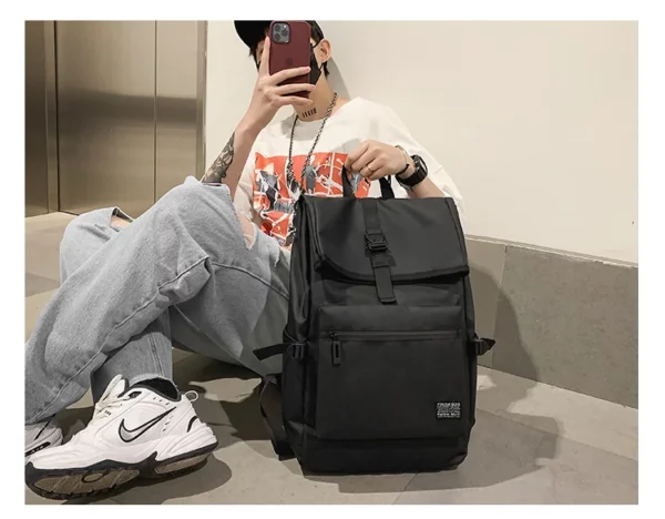 Lightweight Nylon Laptop Backpack - Image 9