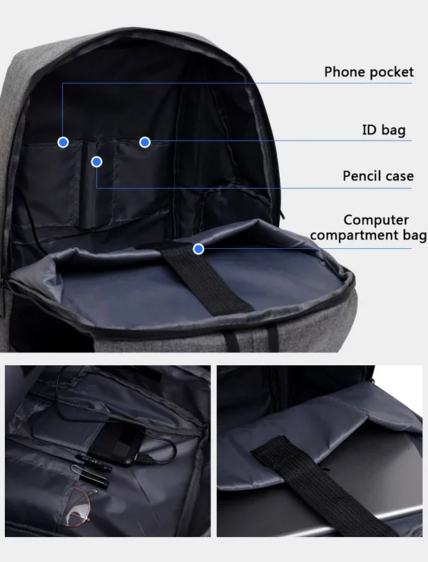 15.6-Inch Oxford Laptop Backpack - Image 6