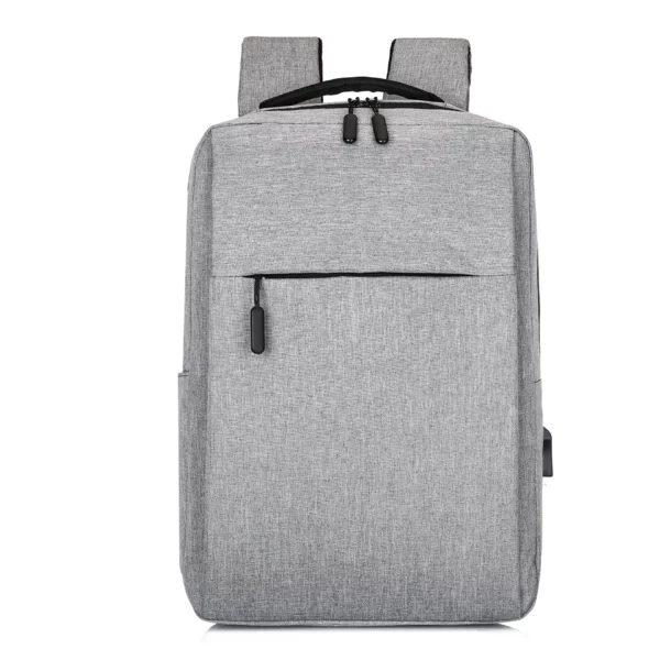 300D Frosted Polyester Backpack with Charge Port - Image 2