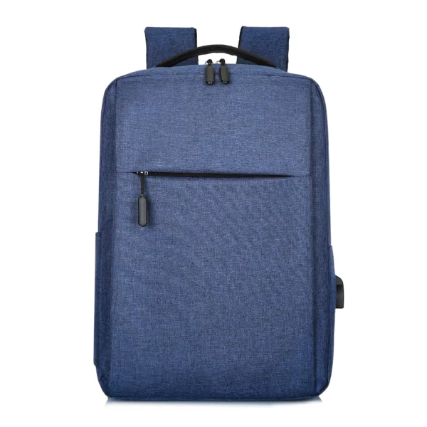 300D Frosted Polyester Backpack with Charge Port - Image 3