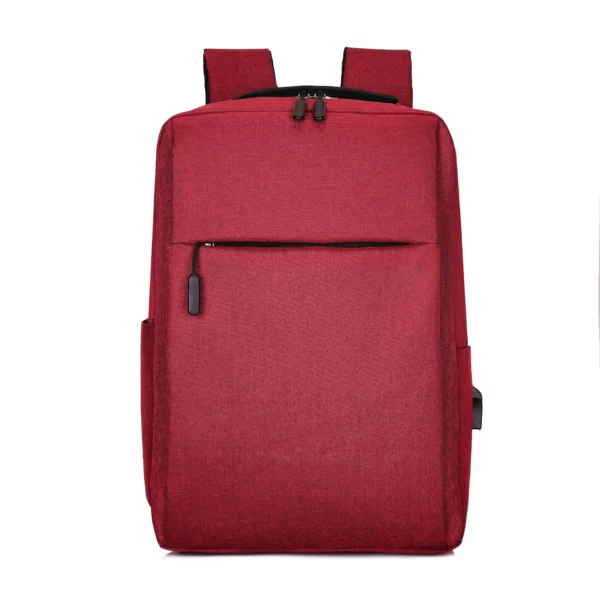 300D Frosted Polyester Backpack with Charge Port - Image 4