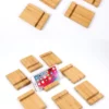 Bamboo Desk Organizer - 12.5x18x1.6cm - Natural Wood Storage Tray