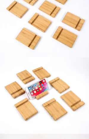 Bamboo Desk Organizer - 12.5x18x1.6cm - Natural Wood Storage Tray