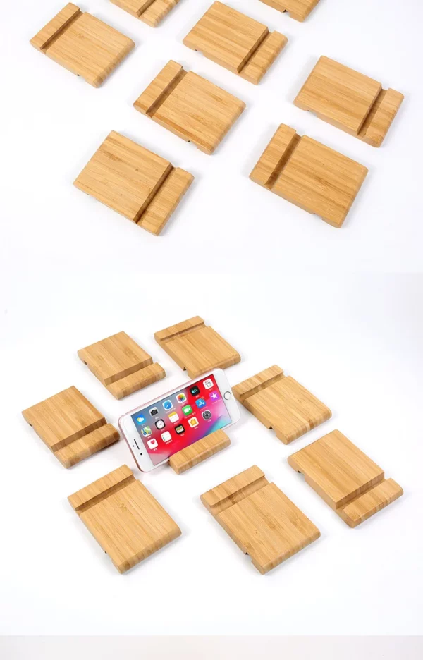 Bamboo Desk Organizer - 12.5x18x1.6cm - Natural Wood Storage Tray