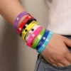 Non-Toxic Silicone Bracelets - Adult/Youth/Child Sizes (8"/7"/6") - 100pcs/OPP Bag - Image 3