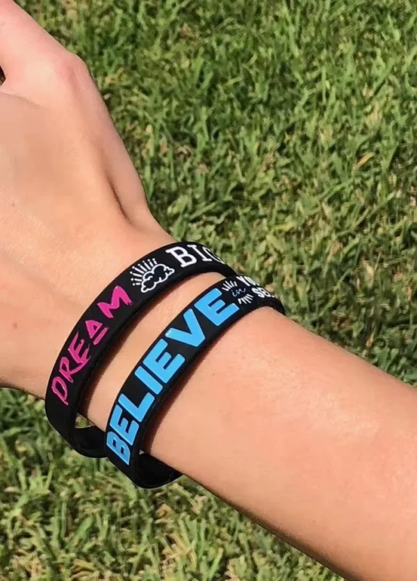 Non-Toxic Silicone Bracelets - Adult/Youth/Child Sizes (8"/7"/6") - 100pcs/OPP Bag - Image 4