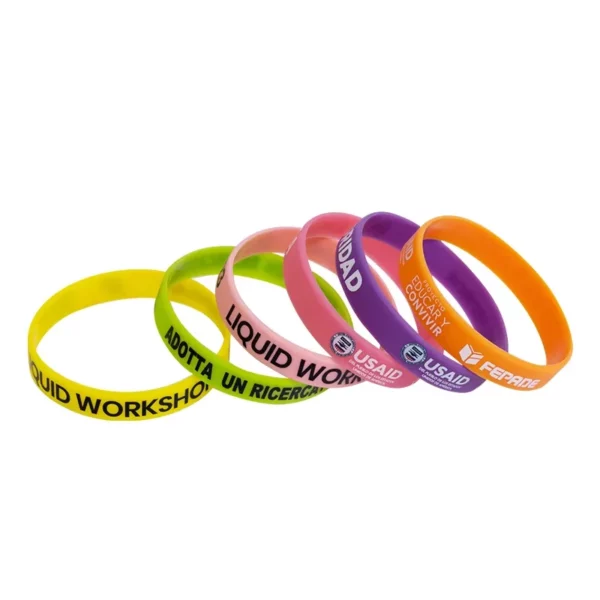 Non-Toxic Silicone Bracelets - Adult/Youth/Child Sizes (8"/7"/6") - 100pcs/OPP Bag - Image 6