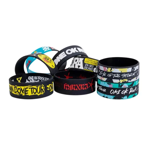 Non-Toxic Silicone Bracelets - Adult/Youth/Child Sizes (8"/7"/6") - 100pcs/OPP Bag - Image 7