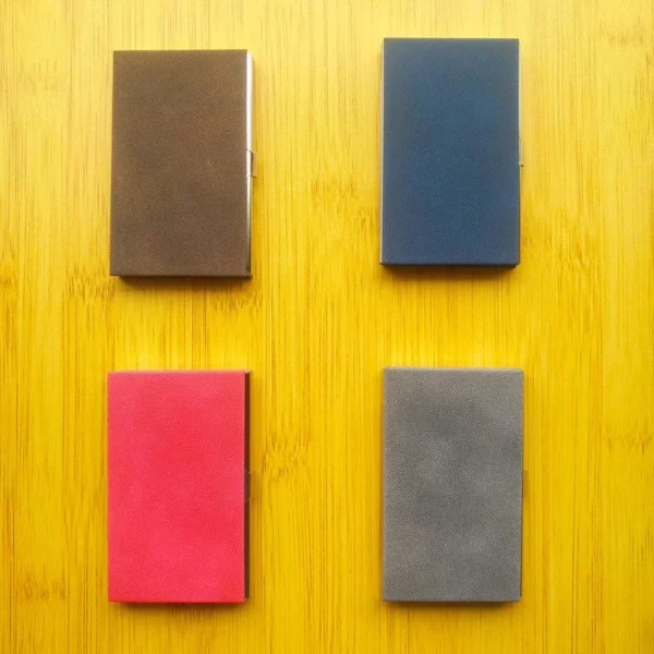 Slim PU Leather & Metal Card Holder 9.6*6.3*1cm (Elegant & Compact) - Image 7