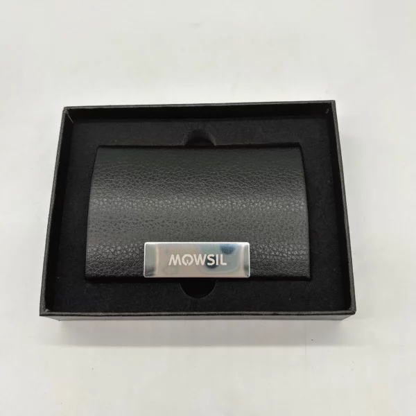 Slim PU Leather & Metal Card Holder 9.6*6.3*1cm (Elegant & Compact) - Image 10