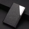 Premium PU & Stainless Steel Card Case 9.5*6.3*1.3cm, 70G (OPP Bag Packaging)