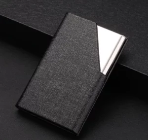 Premium PU & Stainless Steel Card Case 9.5*6.3*1.3cm, 70G (OPP Bag Packaging)