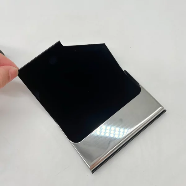 Premium PU & Stainless Steel Card Case 9.5*6.3*1.3cm, 70G (OPP Bag Packaging) - Image 7