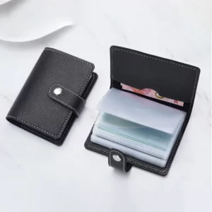 UltraThin PU Leather Card Sleeve 26G Lightweight (OPP Bag Packed, Minimalist Design)