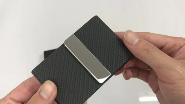 PU & Stainless Steel Minimalist Wallet 9.5*6.5*1.5cm (Durable & Stylish, OPP Bag) - Image 3