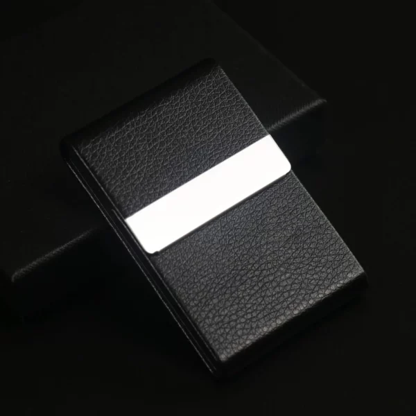 PU & Stainless Steel Minimalist Wallet 9.5*6.5*1.5cm (Durable & Stylish, OPP Bag) - Image 4